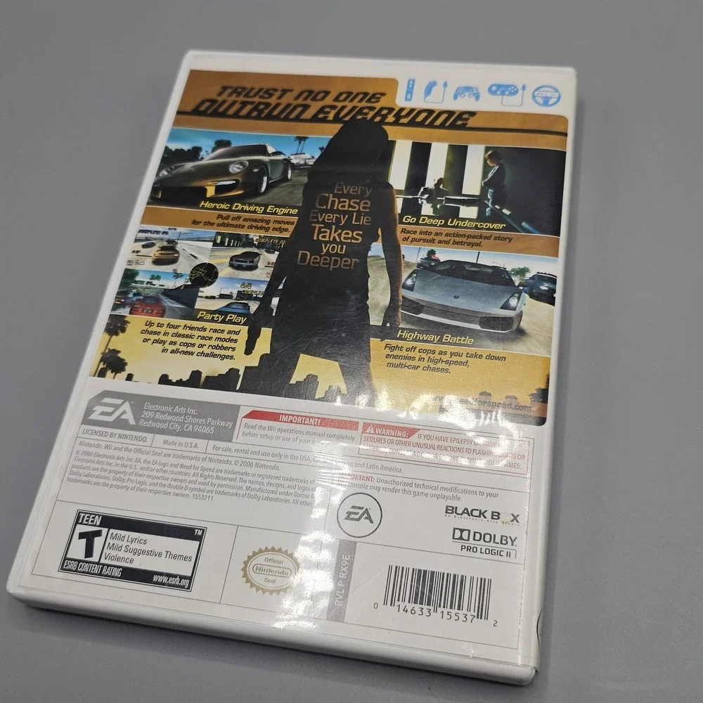 Need for Speed: Undercover‎ (Nintendo Wii, 2008) CIB Tested!